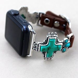 TURQUOISE CROSS ADJUSTABLE BAND FOR APPLE WATCH